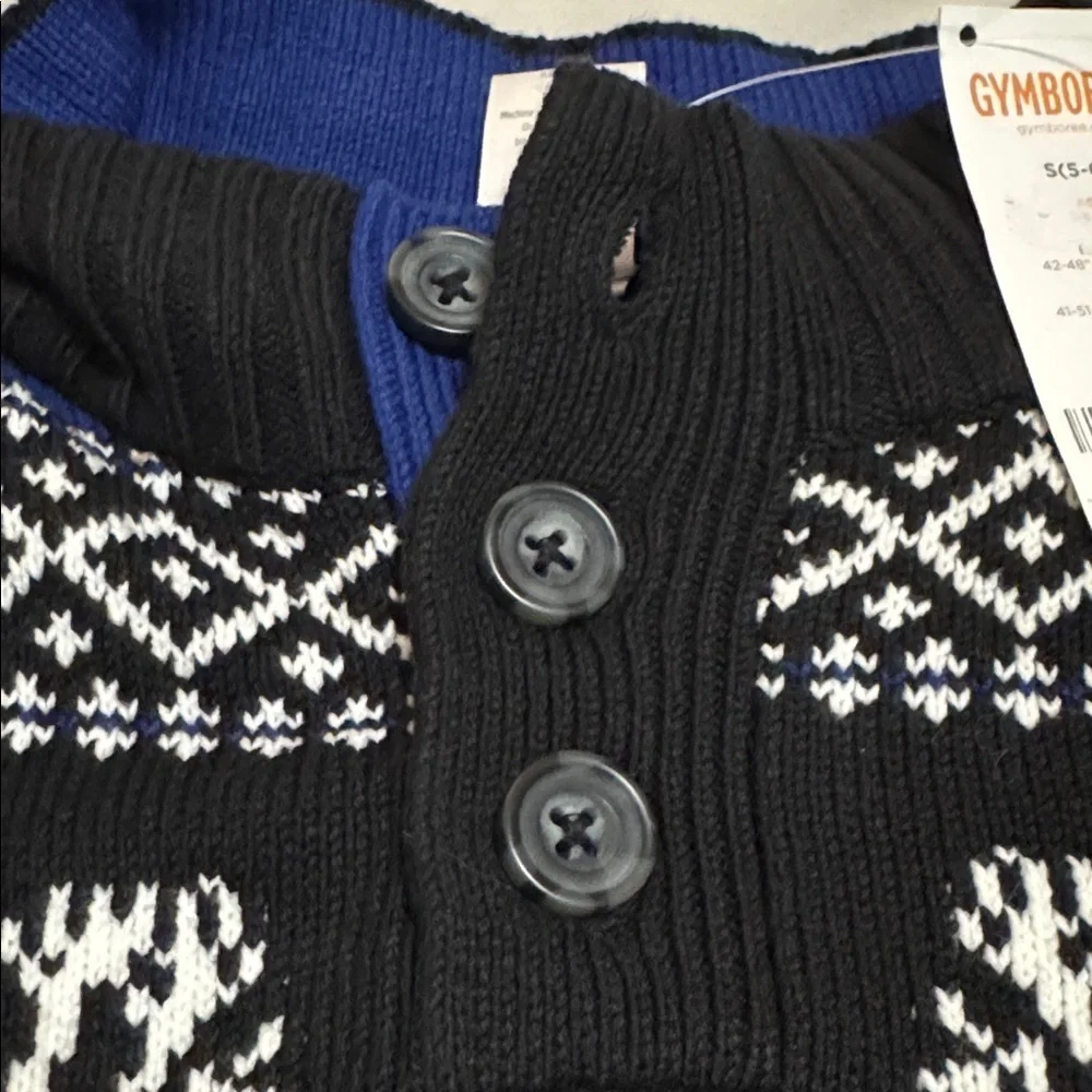 NWT Gymboree Reindeer Fair Isle Winter Sweater Woodland Rustic Size Small (5-6)